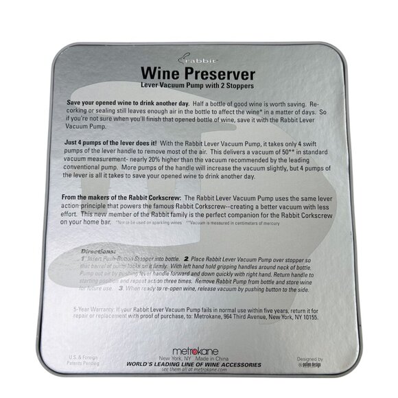 Wine Lover’s Gift Set Stopper Opener Brookstone - Picture 8 of 8